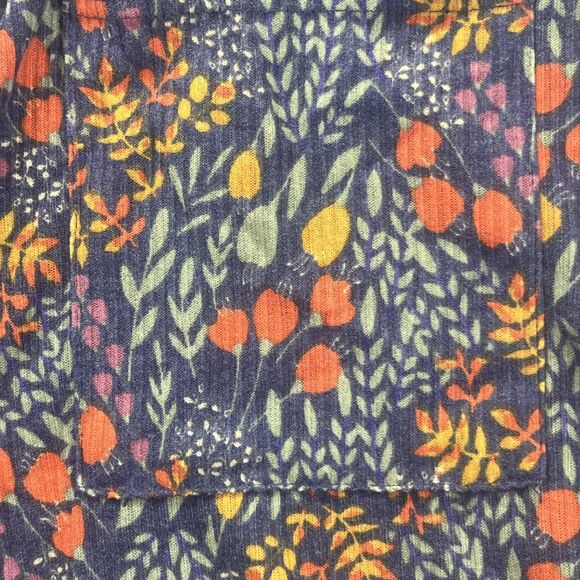 LuLaRoe Sarah Cardigan Open Front Long Duster Blue Yellow Orange Floral Small - Picture 2 of 11